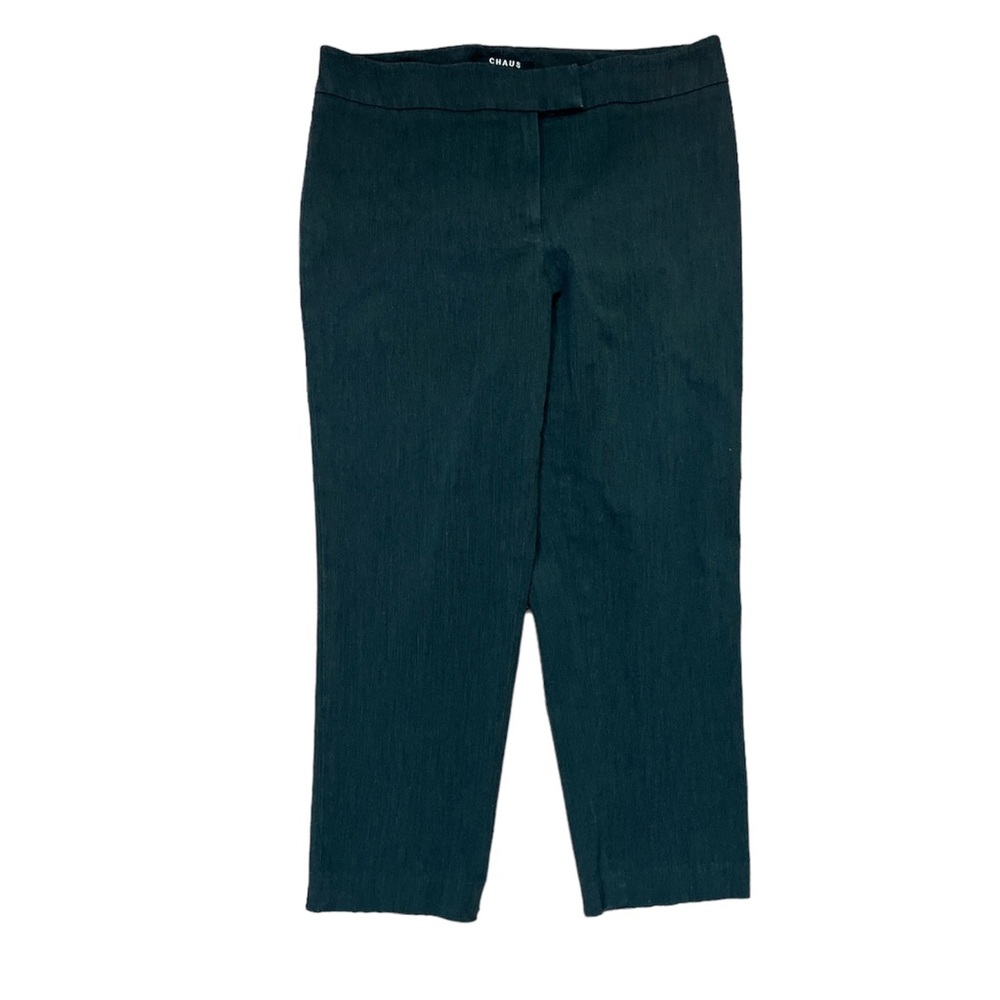 Josephine Chaus Womens Charcoal Gray Sahara Style Linen Blend Pants Size 12
